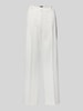 More & More Straight Leg Stoffhose mit Strukturmuster Offwhite
