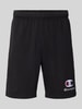 CHAMPION Sweatshorts mit Logo-Stitching und elastischem Bund Black