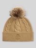 Lauren Ralph Lauren Mütze mit Fellbommel Camel