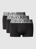 Calvin Klein Underwear Obcisłe bokserki z paskiem z logo w zestawie 3 szt. Czarny