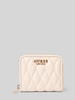 Guess Portemonnee met labelapplicatie, model 'VALLA' Offwhite