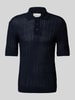 Jack & Jones Premium Poloshirt mit Strukturmuster Modell 'JOEL' Dunkelblau