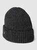 Cinque Beanie mit Label-Detail Modell 'Modesto' Anthrazit