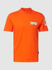 Napapijri T-shirt z naszywką z logo model ‘AMUNDSEN’ Czerwony