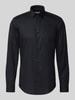 Jake*s Slim Fit Businesshemd mit Kentkragen Black