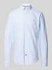 Tommy Hilfiger Tailored Regular Fit Business-Hemd mit Logo-Stitching Bleu
