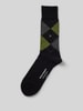 Burlington Socken aus Schurwoll-Mix mit Label-Detail Modell 'Edinburgh' Black