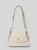 Guess Handtas met labelapplicatie, model 'CRESIDA' Offwhite