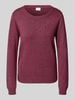 Vila Strickpullover mit Rundhalsausschnitt Modell 'Viril' Pflaume