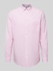 Christian Berg Men Freizeithemd mit Streifenmuster und Button-Down-Kragen Pink