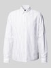 Marc O'Polo Regular Fit Oxfordhemd aus Bio-Baumwolle mit Streifenmuster Weiss