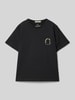 Jack & Jones T-Shirt mit Label-Print Modell 'ALMERIA' Black