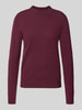 comma Strickpullover aus Wolle-Kaschmir-Mix mit Rundhalsausschnitt Bordeaux