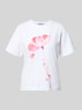 Jake*s Studio Woman T-Shirt mit Rundhalsausschnitt und Motiv-Print Weiss