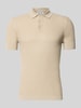 Antony Morato Slim Fit Poloshirt aus Viskose-Mix mit Leinen-Anteil Beige