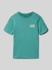 Quiksilver T-shirt met labelprint, model 'GOTAM FOAM' Lagune