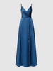 Luxuar Abendkleid in Wickel-Optik Bleu