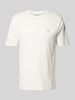 Marc O'Polo Regular Fit T-Shirt aus reiner Baumwolle mit Logo-Print Ecru