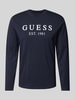 Guess Longsleeve mit Label-Print Marine