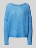 American Vintage Gebreide pullover met boothals, model 'YANBAY' Bleu