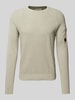 s.Oliver RED LABEL Regular Fit Strickpullover mit Raglanärmeln und Strukturmix Beige