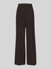 CAMBIO Wijdte broek met riemlussen model 'ALEXIS' Donkerbruin