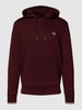 Fred Perry Hoodie mit Label-Stitching Bordeaux Rot