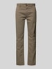 BOSS Orange Slim Fit Chino mit Gürtelschlaufen Oliv