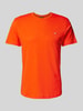 Emporio Armani T-Shirt mit Label-Patch Rot