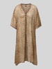 Pieces Oversized Strand-Kaftan in semitransparentem Look Modell 'ATRUD' Hellbraun