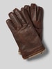 Pearlwood Handschuhe aus Leder mit Label-Detail Cognac