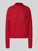 HUGO Relaxed Fit Strickpullover aus Baumwoll-Mix mit Woll-Anteil Modell 'SAFINEYNY' Rot