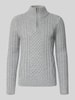 Superdry Slim fit gebreide pullover met wol model 'JACOB' Middengrijs