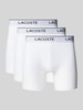 Lacoste Boxershort met elastische band met label in een set van 3 stuks Wit