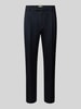 Cinque Stoffen broek met bandplooien, model 'Slato' Donkerblauw