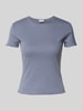 JAKE*S STUDIO WOMAN T-Shirt mit Rundhalsausschnitt und Wellensaum Jeansblau