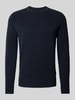 Marc O'Polo Regular Fit Strickpullover mit Ripp-Optik Marine