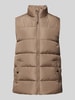 Fransa Bodywarmer met opstaande kraag, model 'mabelle' Taupe