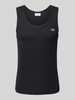 Lacoste Slim Fit Tank Top aus reiner Baumwolle Black