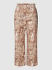 Max Mara Studio Broek met all-over motief, model 'CALERNO' Cognac