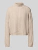 ICHI Strickpullover mit Stehkragen Modell 'MYLLE' Beige