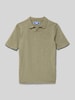 JACK & JONES Poloshirt mit V-Ausschnitt Modell 'KANE' Beige Melange