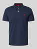 MCNEAL Regular Fit Poloshirt mit Label-Stitching Dunkelblau