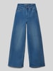 Garcia Wide Leg Jeans mit ausgefranstem Saum Modell 'Annemay' Blau