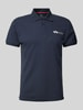 Alpha Industries Regular Fit Poloshirt mit Label-Print Dunkelblau