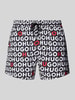 HUGO Regular Fit Badehose mit Label-Print Modell 'TORTUGA' Black