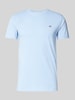 Gant Slim Fit T-Shirt mit Label-Stitching Bleu