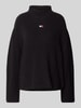 Tommy Jeans Relaxed fit gebreide pulllover van puur katoen Zwart