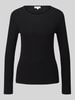 s.Oliver RED LABEL Slim Fit Langarmshirt aus reiner Baumwolle Black