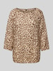 Montego Blusenshirt mit Animal-Print Beige